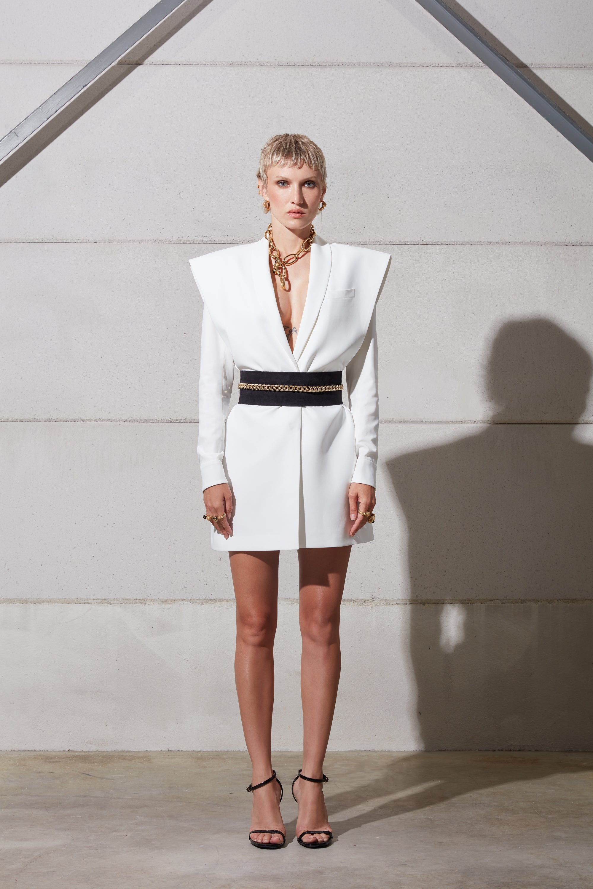 Robe veste blanche new arrivals